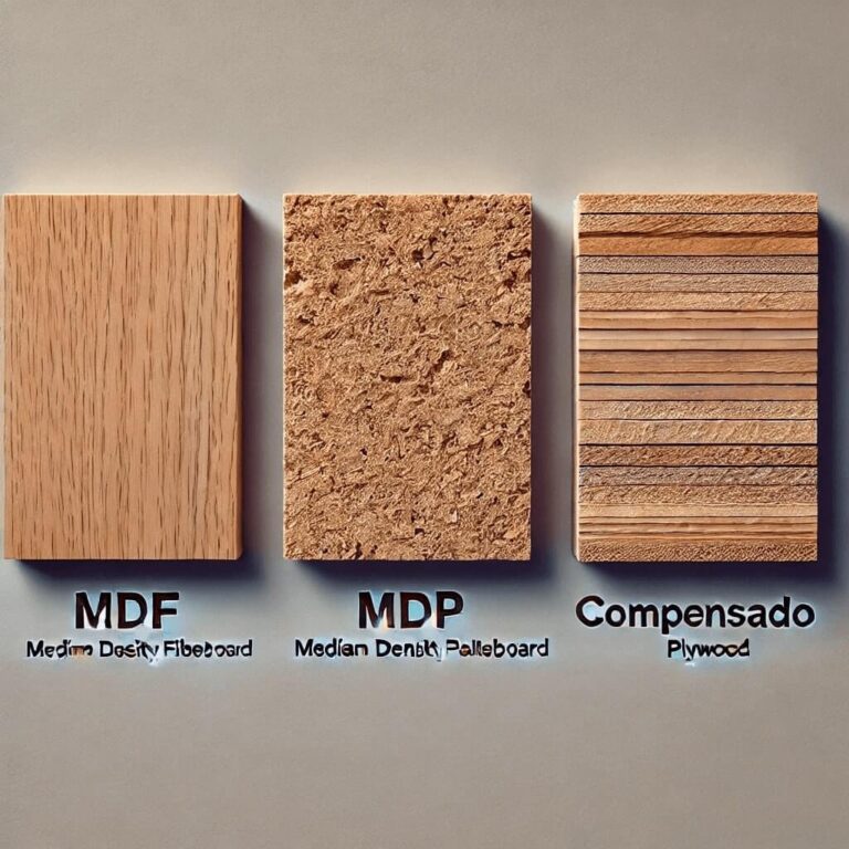 Diferenças entre MDF, MDP e compensado: um guia completo